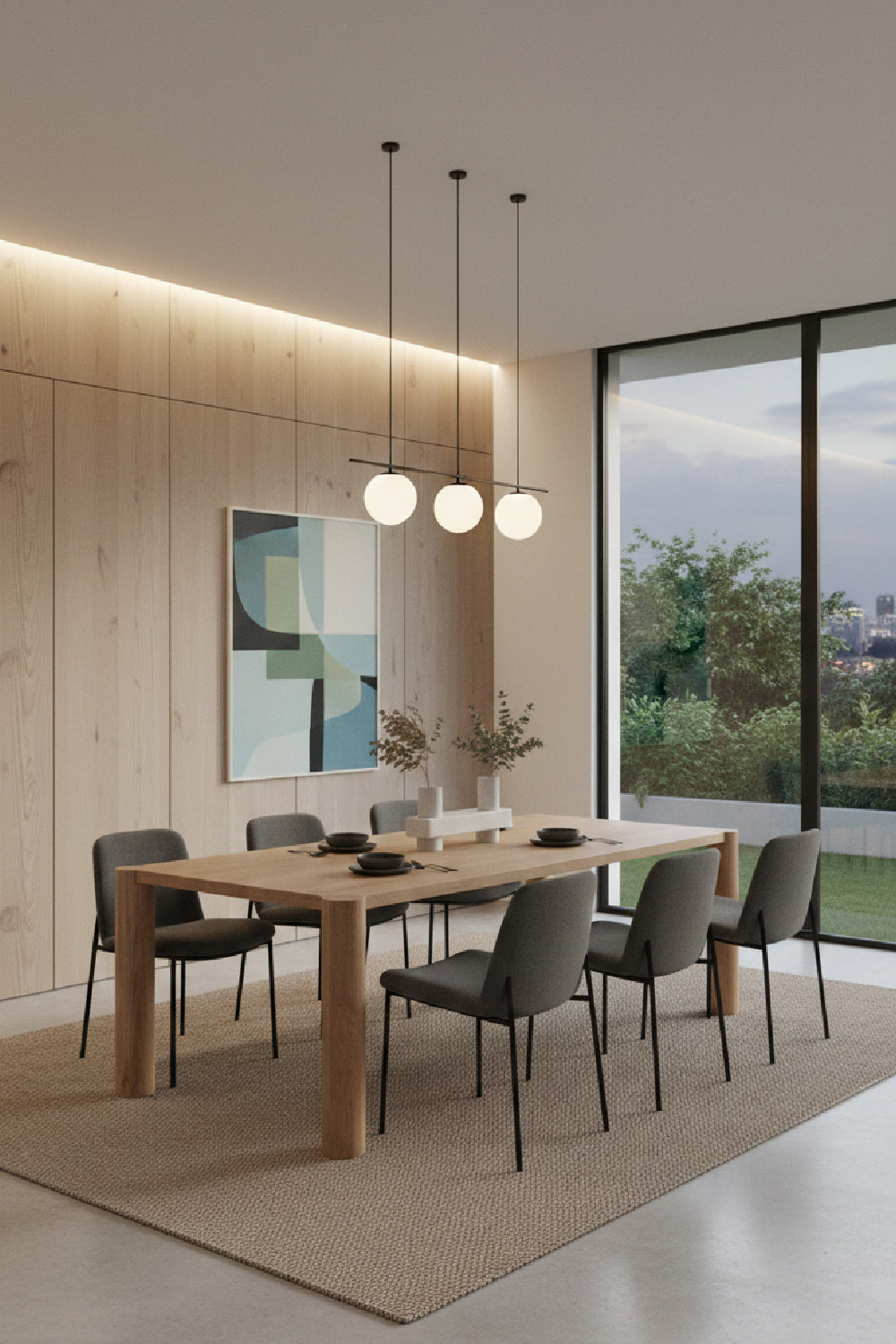 Modern European furniture - Natural Oak Dining Table - www.oroa.com