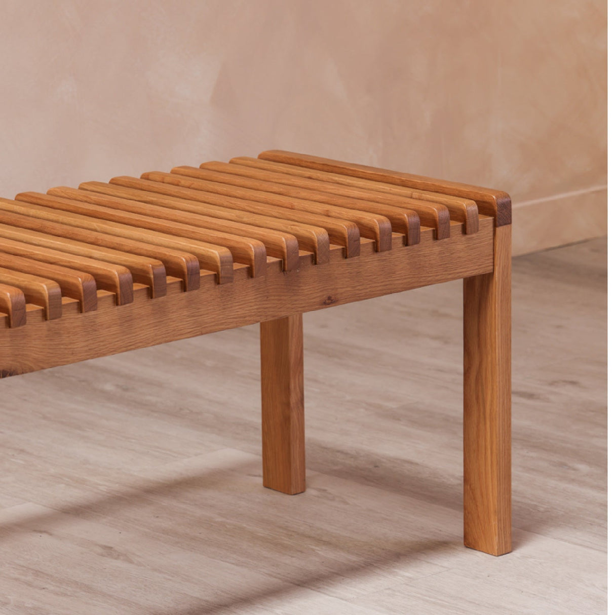 Modern European furniture - Solid Wood Slatted Bench - www.oroa.com