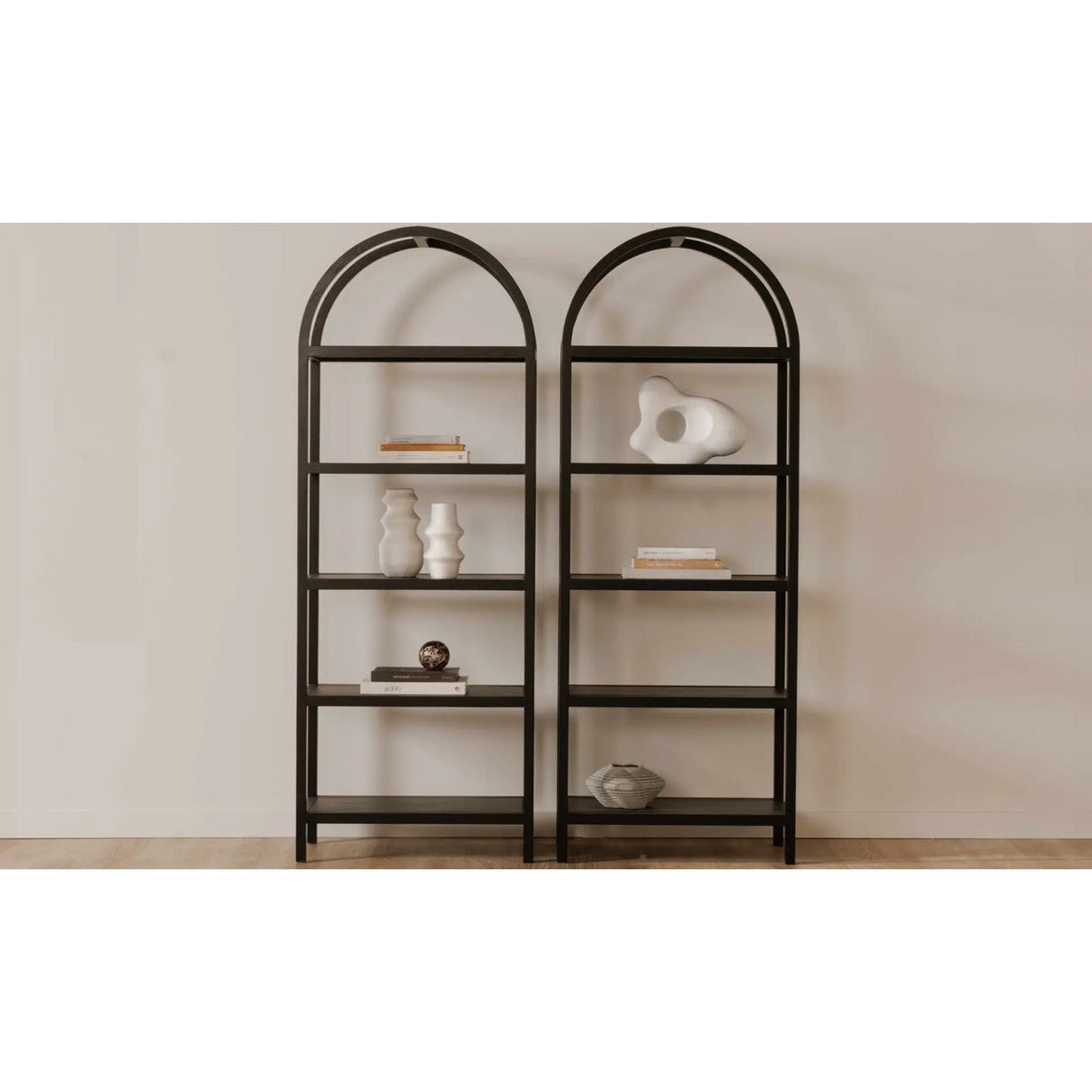 Modern European furniture - Solid Oak Arched Bookcase - www.oroa.com