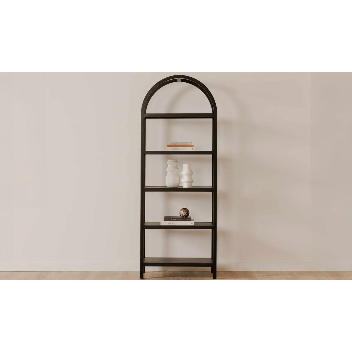 Modern European furniture - Solid Oak Arched Bookcase - www.oroa.com