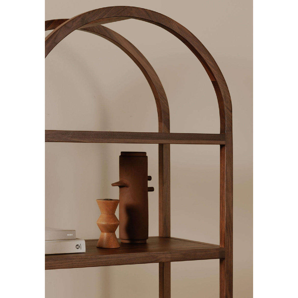 Modern European furniture - Solid Walnut Arched Bookcase - www.oroa.com | Oroa.com