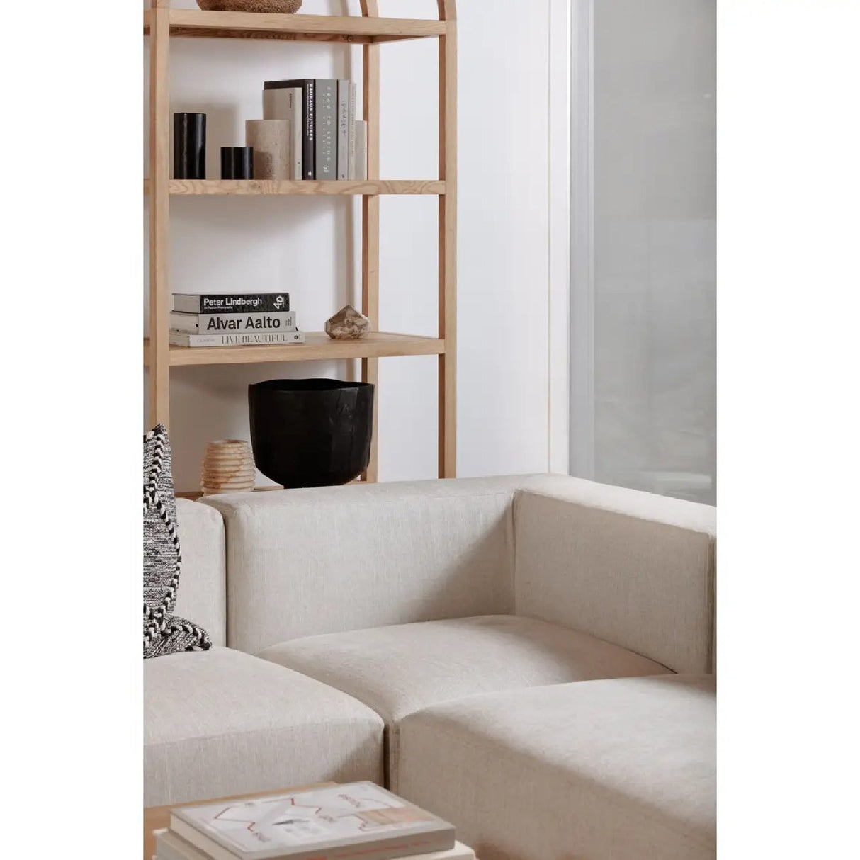 Modern European furniture - Solid Oak Arched Bookcase - www.oroa.com