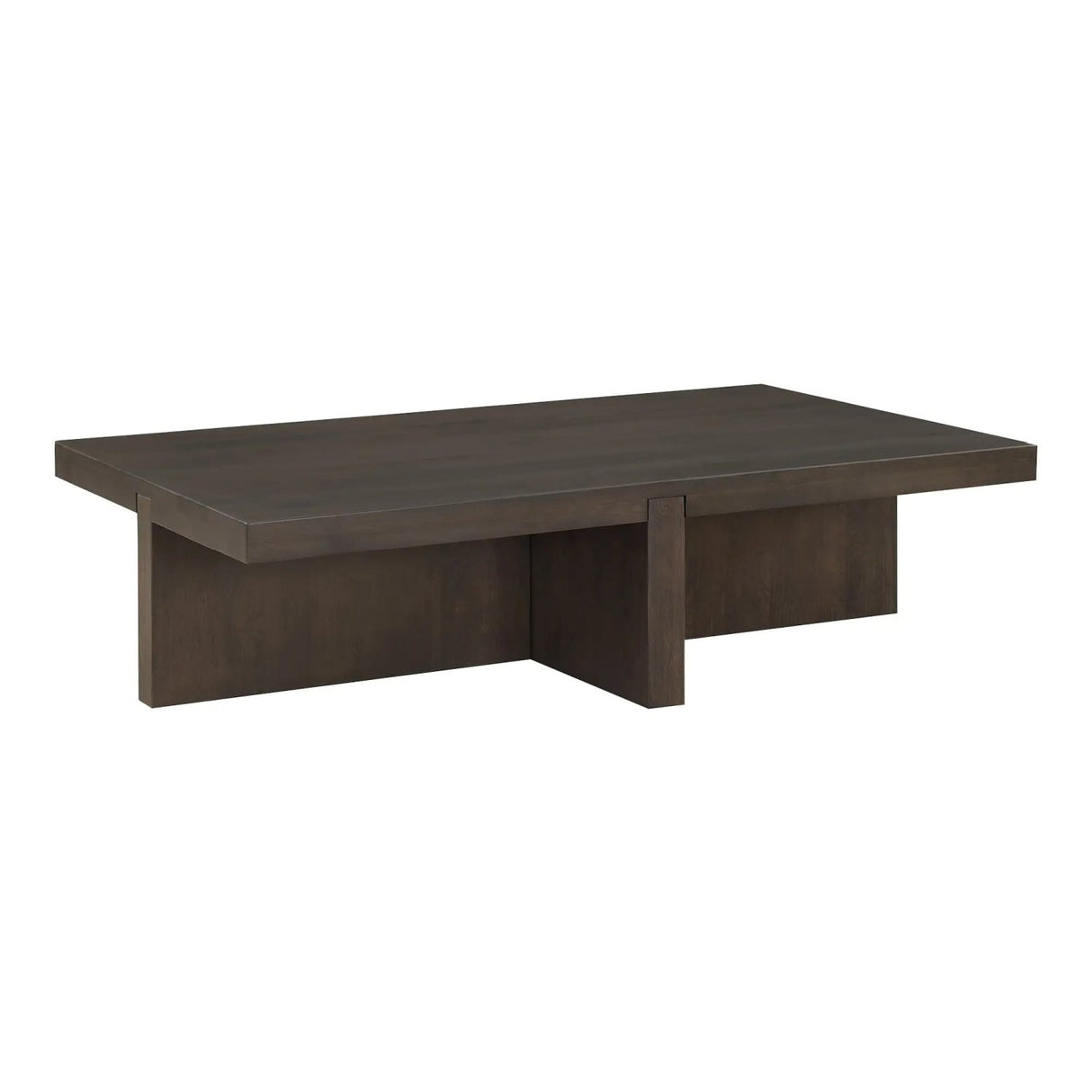 Modern European furniture - Oak Cross-Base Rectangular Coffee Table - www.oroa.com