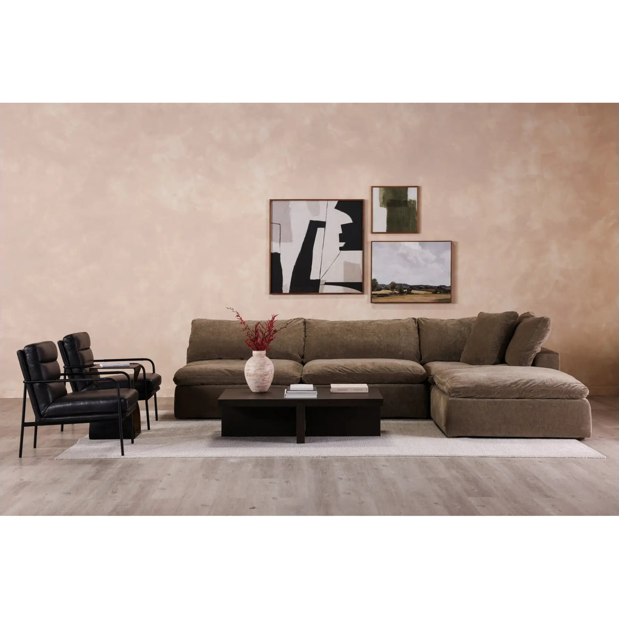 Oak Cross-Base Rectangular Coffee Table | Novi Living Folke | Oroa.com