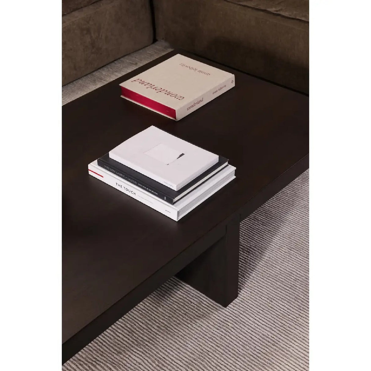 Modern European furniture - Oak Cross-Base Rectangular Coffee Table - www.oroa.com