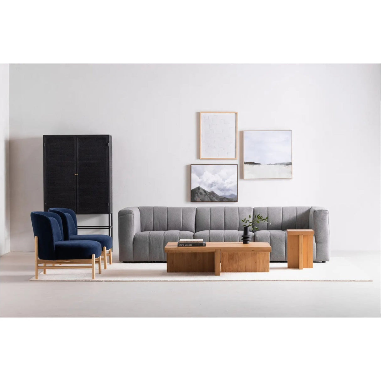 Modern European furniture - Oak Cross-Base Rectangular Coffee Table - www.oroa.com