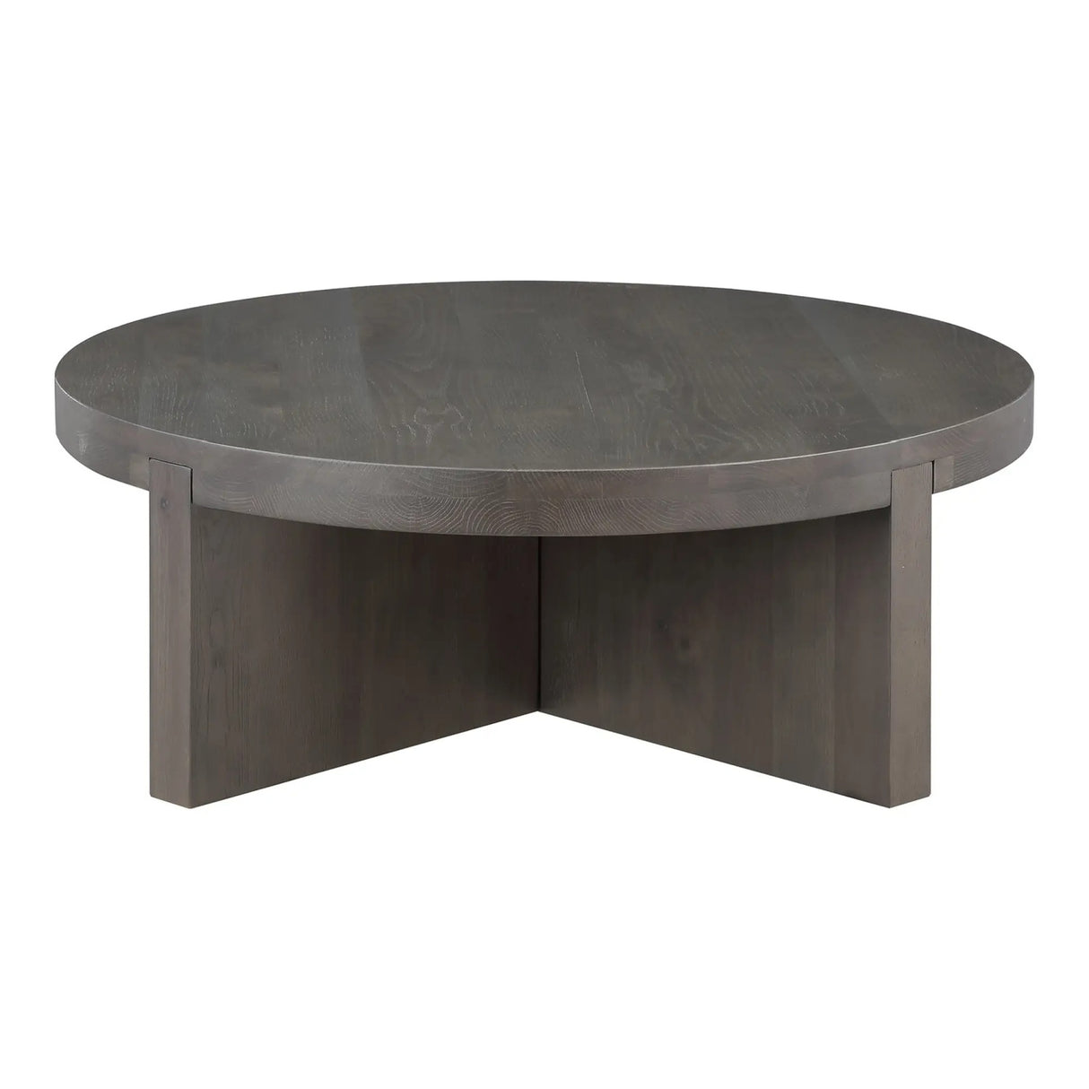 Oak Cross-Base Round Coffee Table | Novi Living Folke | Oroa.com
