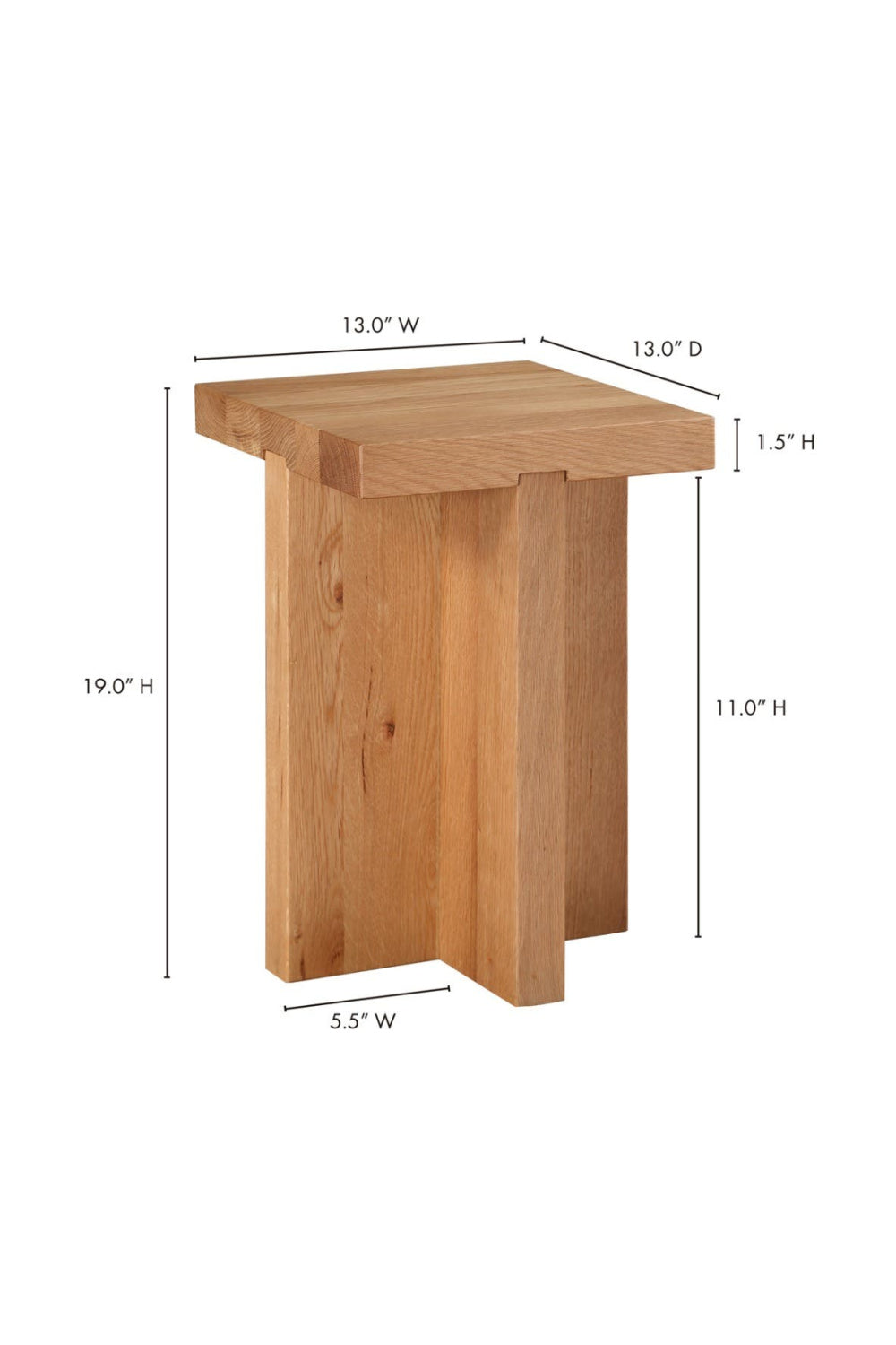 Natural Oak Square Coffee Table | Novi Living Folke | Oroa.com