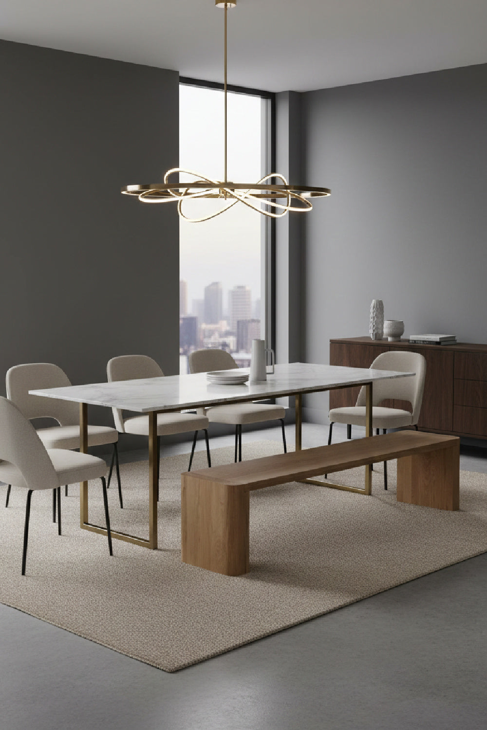 Modern European furniture - Solid Oak Dining Bench L - www.oroa.com