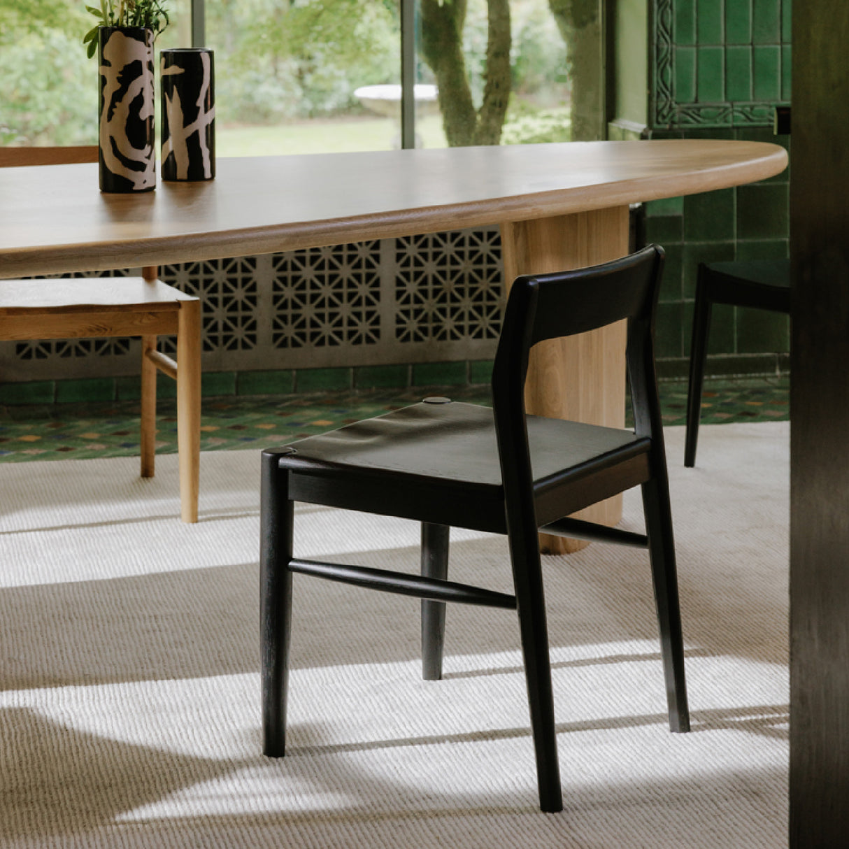 Modern European furniture - Solid Wood Open-Back Dining Chair - www.oroa.com