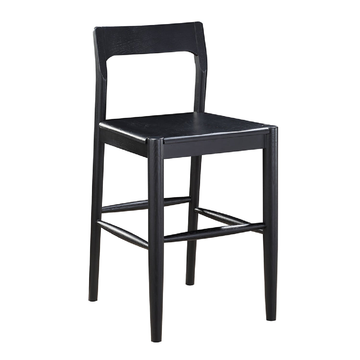 Modern European furniture - Solid Wood Open-Back Counter Stool - www.oroa.com