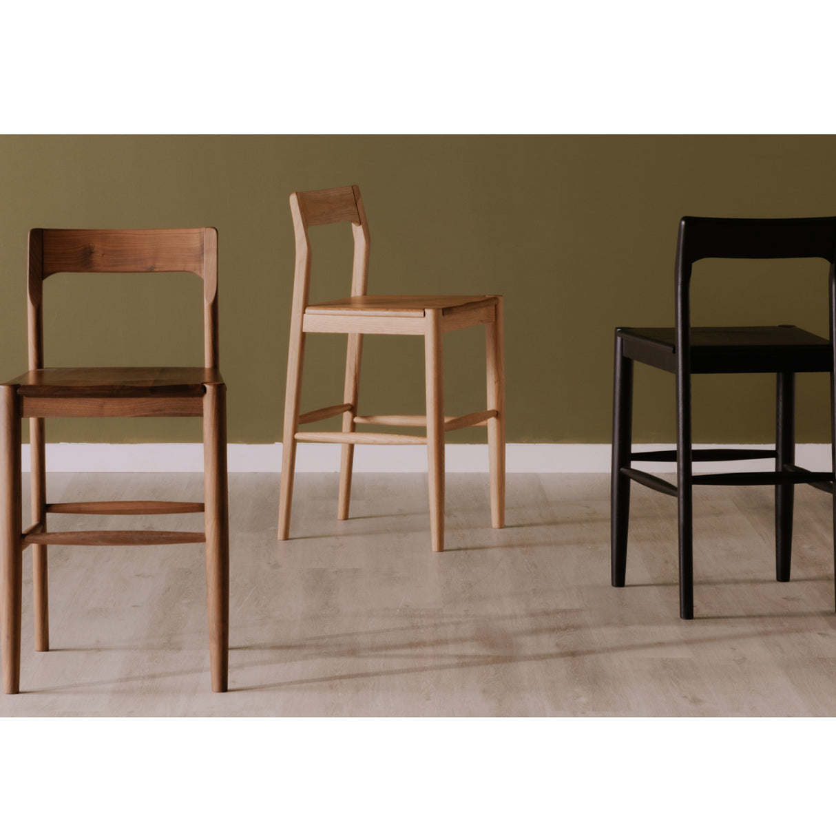 Modern European furniture - Solid Wood Open-Back Counter Stool - www.oroa.com | Oroa.com
