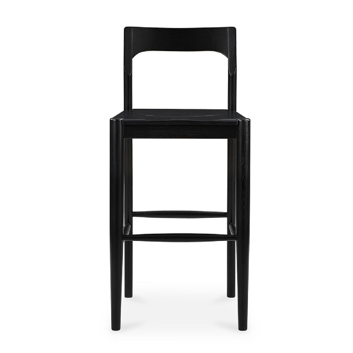 Modern European furniture - Solid Wood Open-Back Bar Stool - www.oroa.com