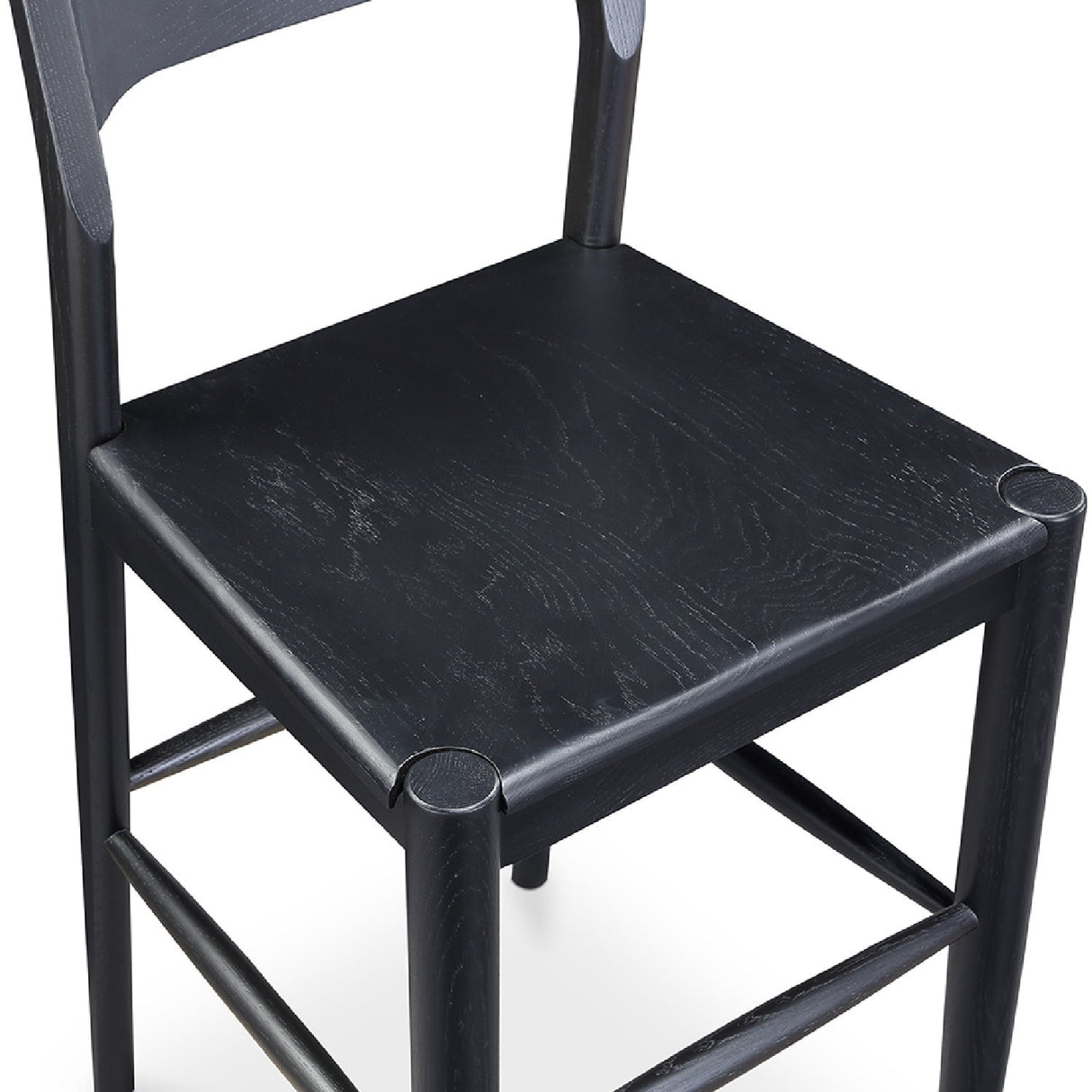 Modern European furniture - Solid Wood Open-Back Bar Stool - www.oroa.com