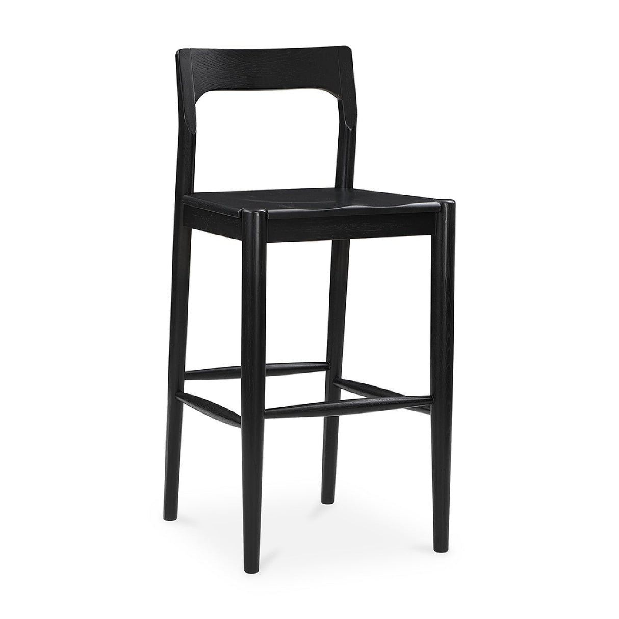 Modern European furniture - Solid Wood Open-Back Bar Stool - www.oroa.com