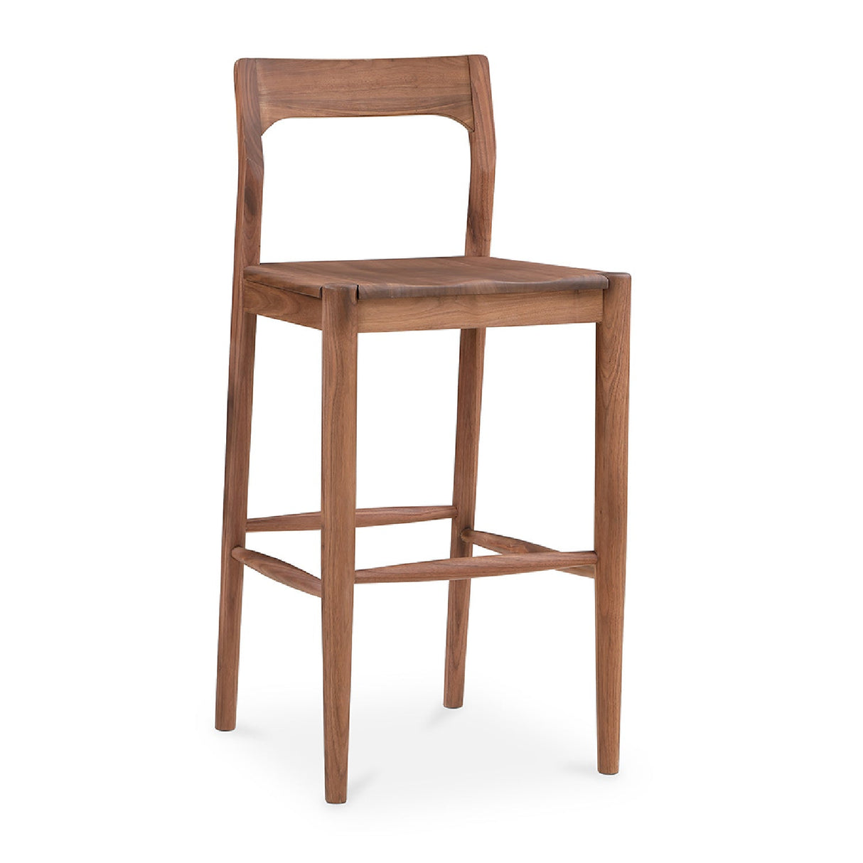 Modern European furniture - Solid Wood Open-Back Bar Stool - www.oroa.com