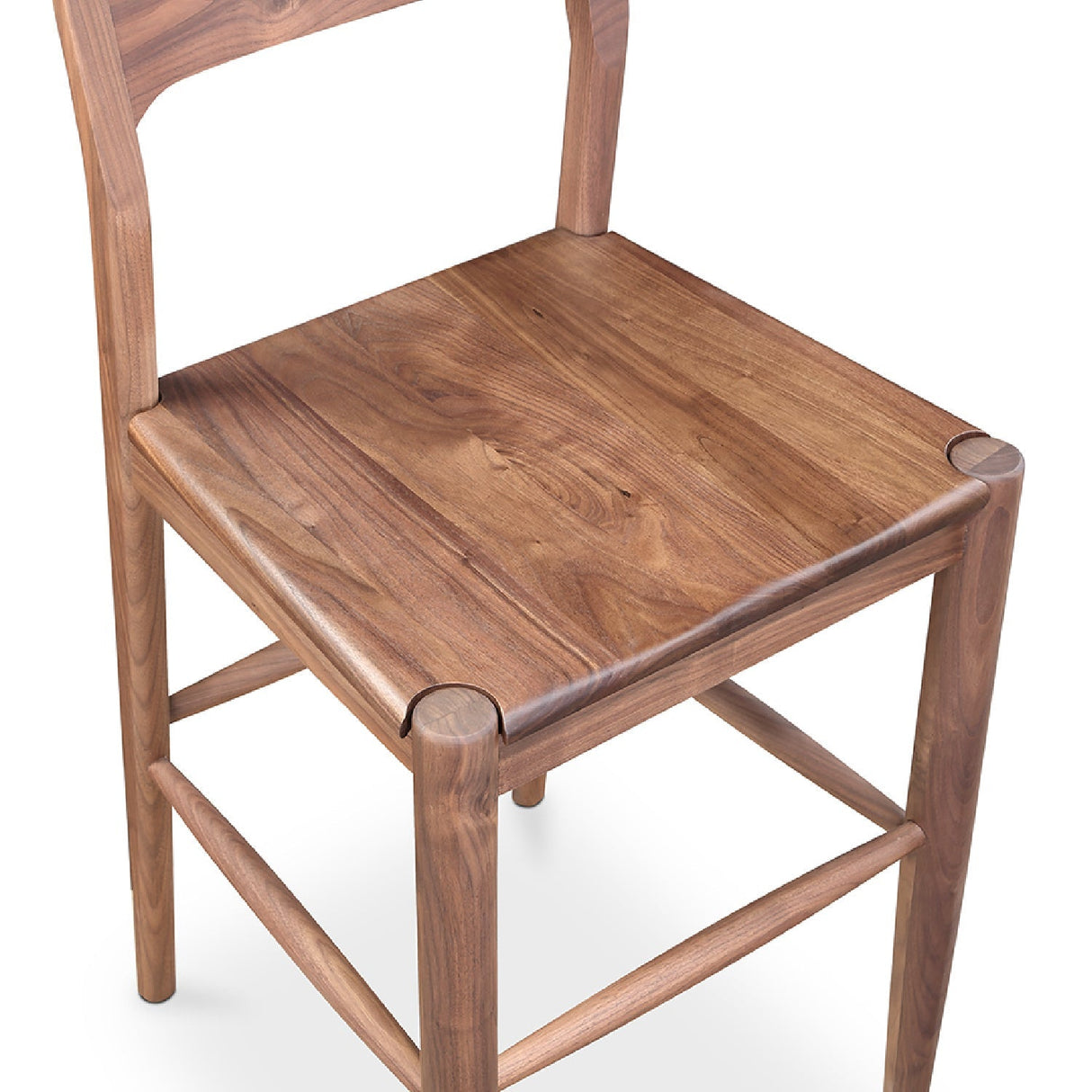 Modern European furniture - Solid Wood Open-Back Bar Stool - www.oroa.com
