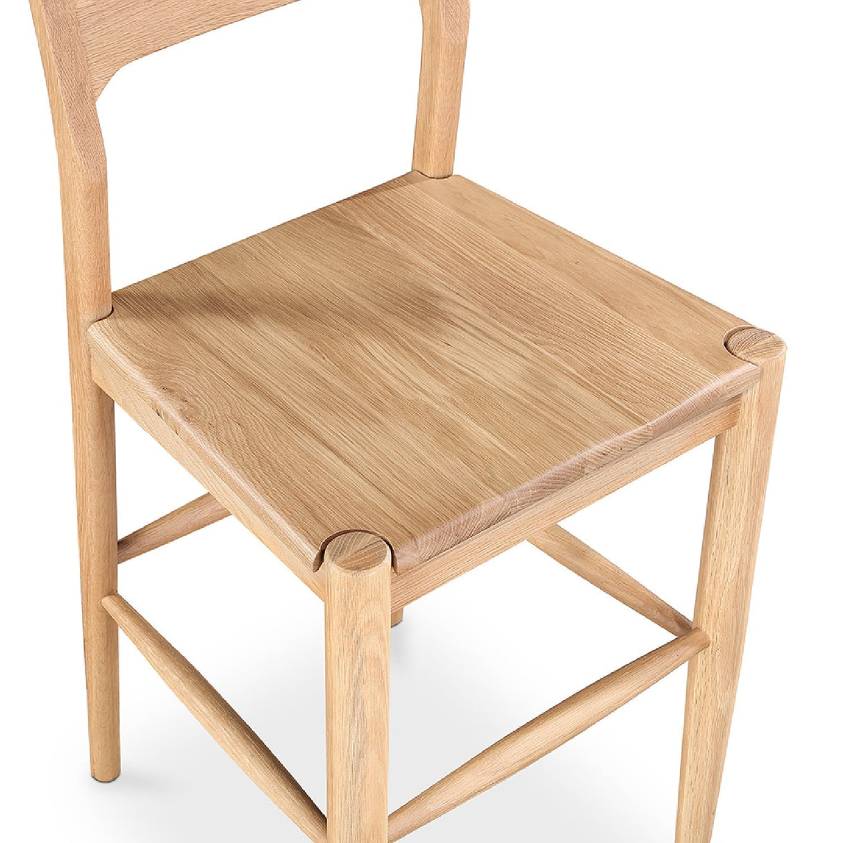 Modern European furniture - Solid Wood Open-Back Bar Stool - www.oroa.com