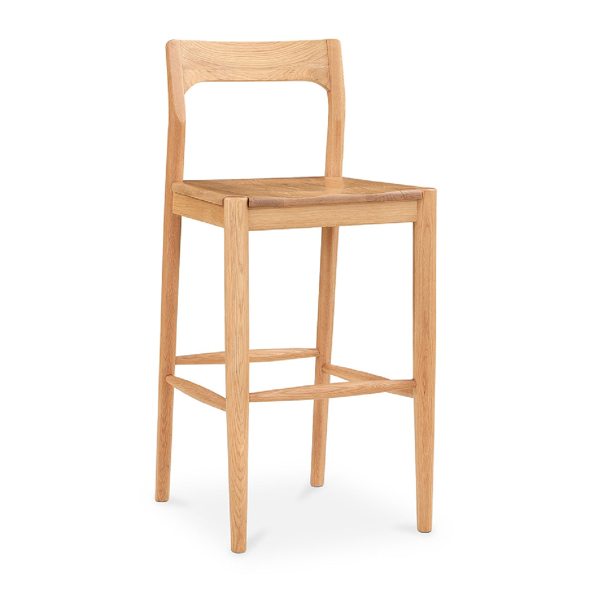 Modern European furniture - Solid Wood Open-Back Bar Stool - www.oroa.com