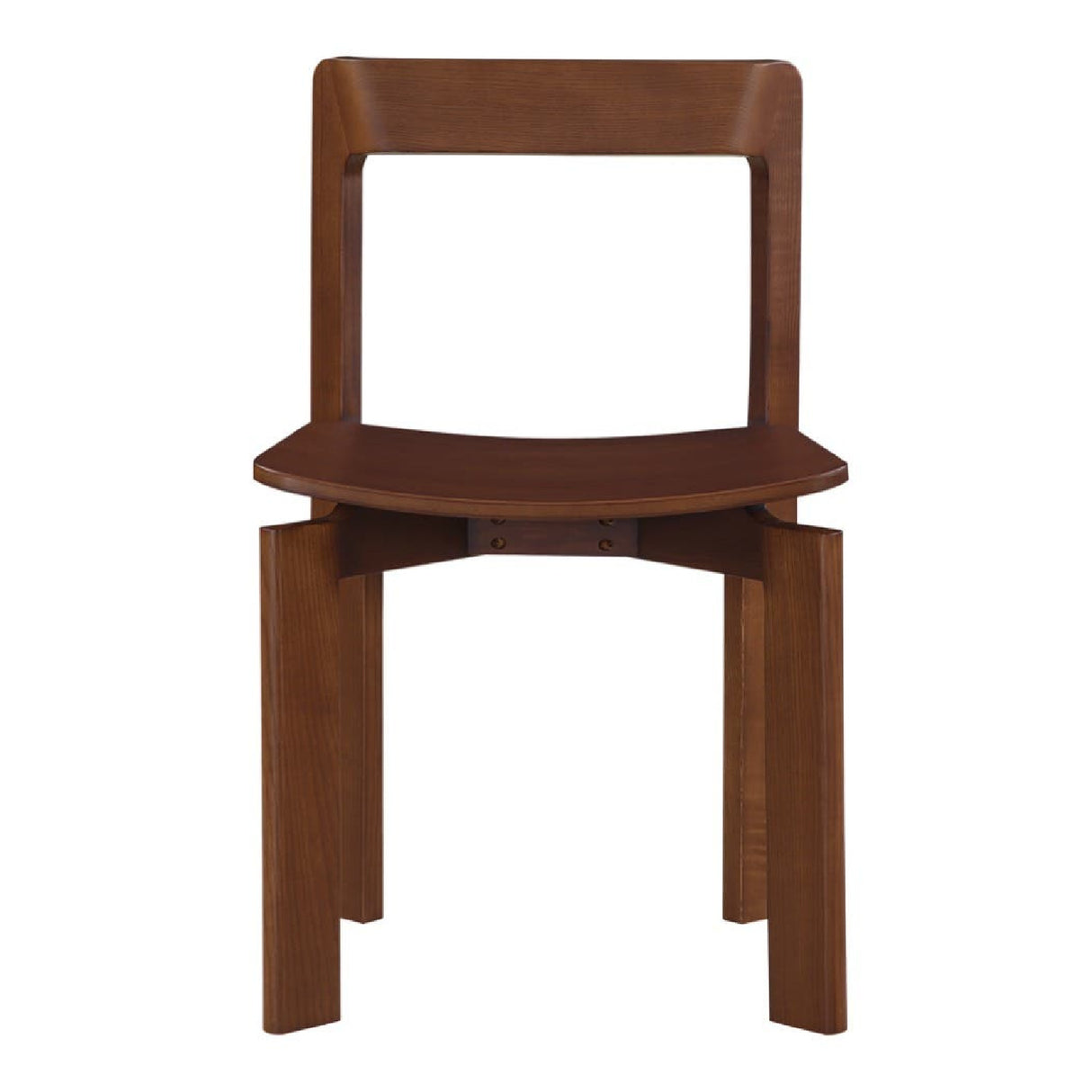 Modern European furniture - Brown Wooden Dining Chairs (2) - www.oroa.com