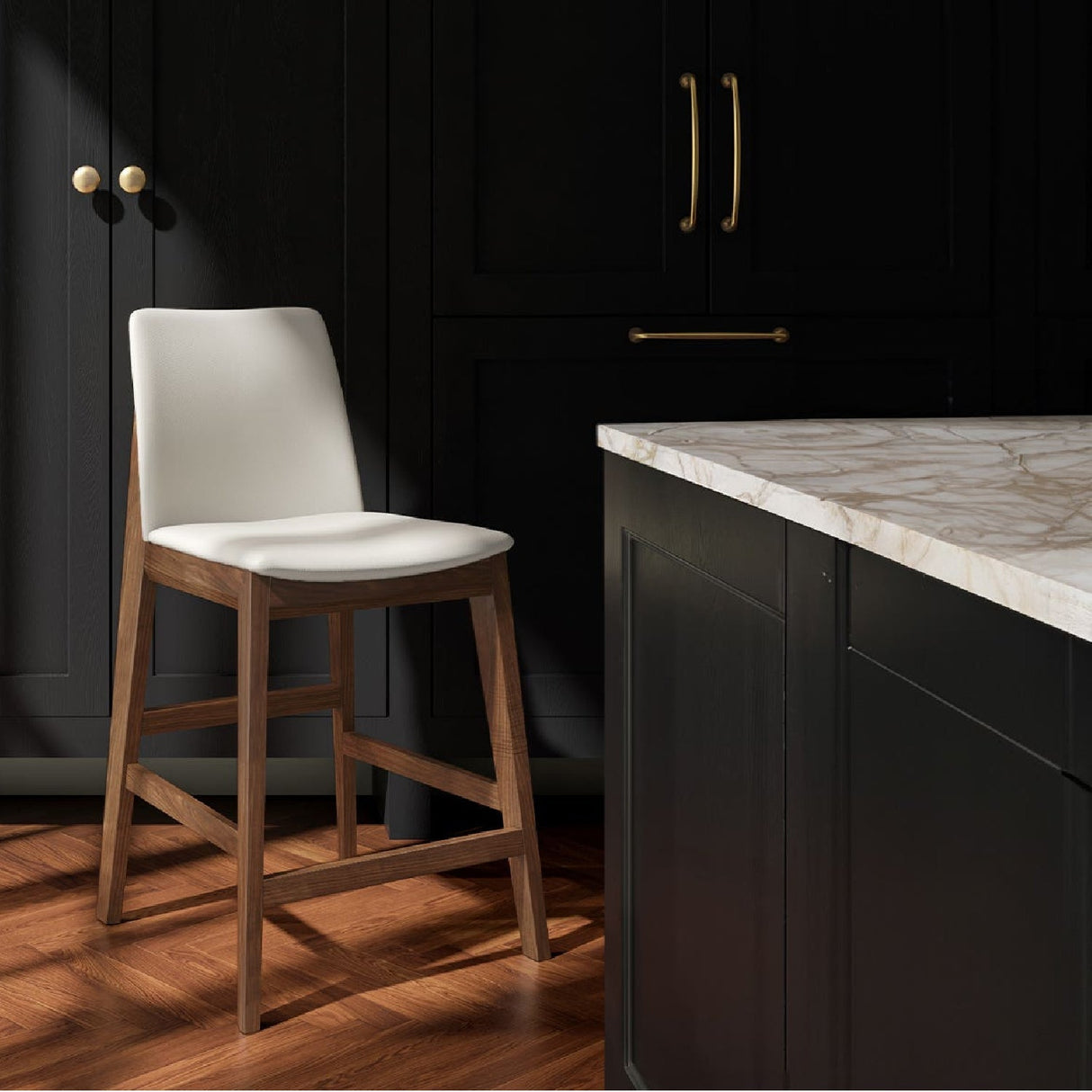 Modern European furniture - Vegan Leather Counter Stool - www.oroa.com