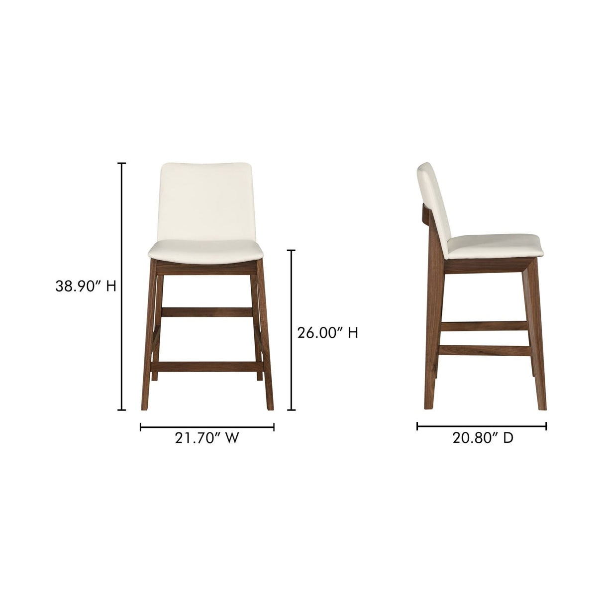 Modern European furniture - Vegan Leather Counter Stool - www.oroa.com