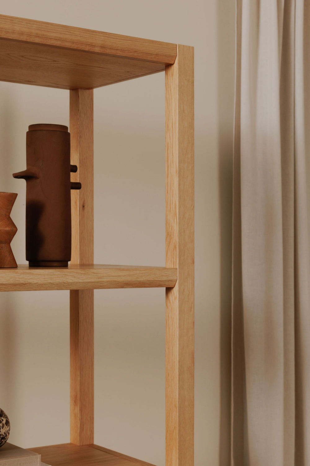 Modern European furniture - Oak Veneer Wood Bookcase - www.oroa.com