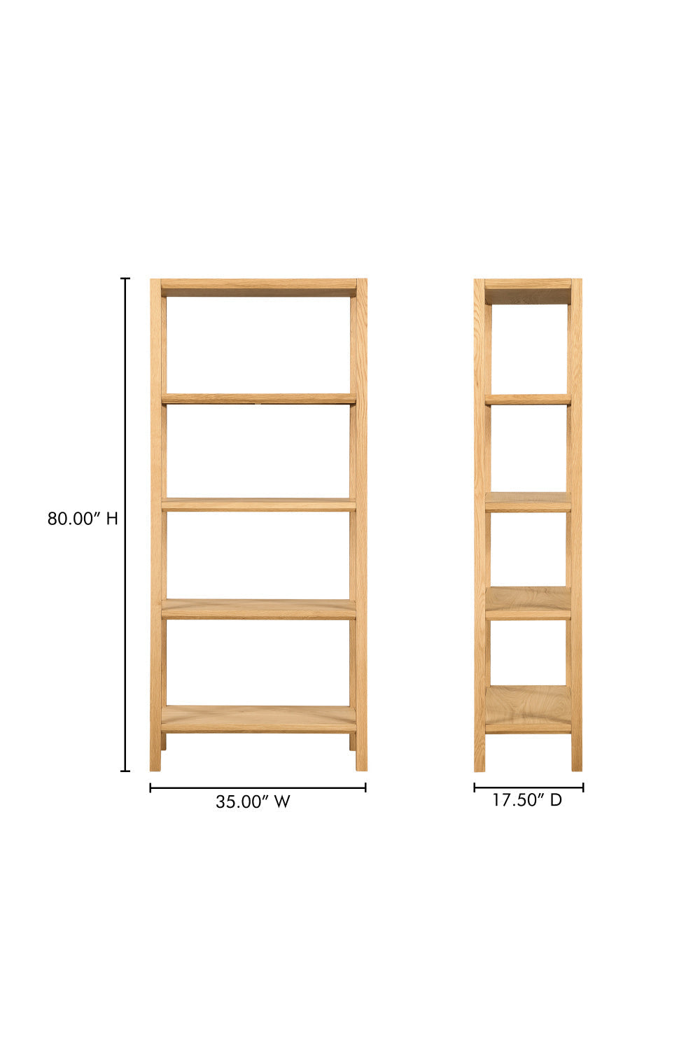 Modern European furniture - Oak Veneer Wood Bookcase - www.oroa.com