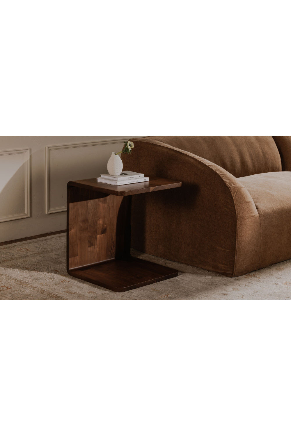 Modern or European furniture - C-Shape Solid Wood Side Table - www.oroa.com