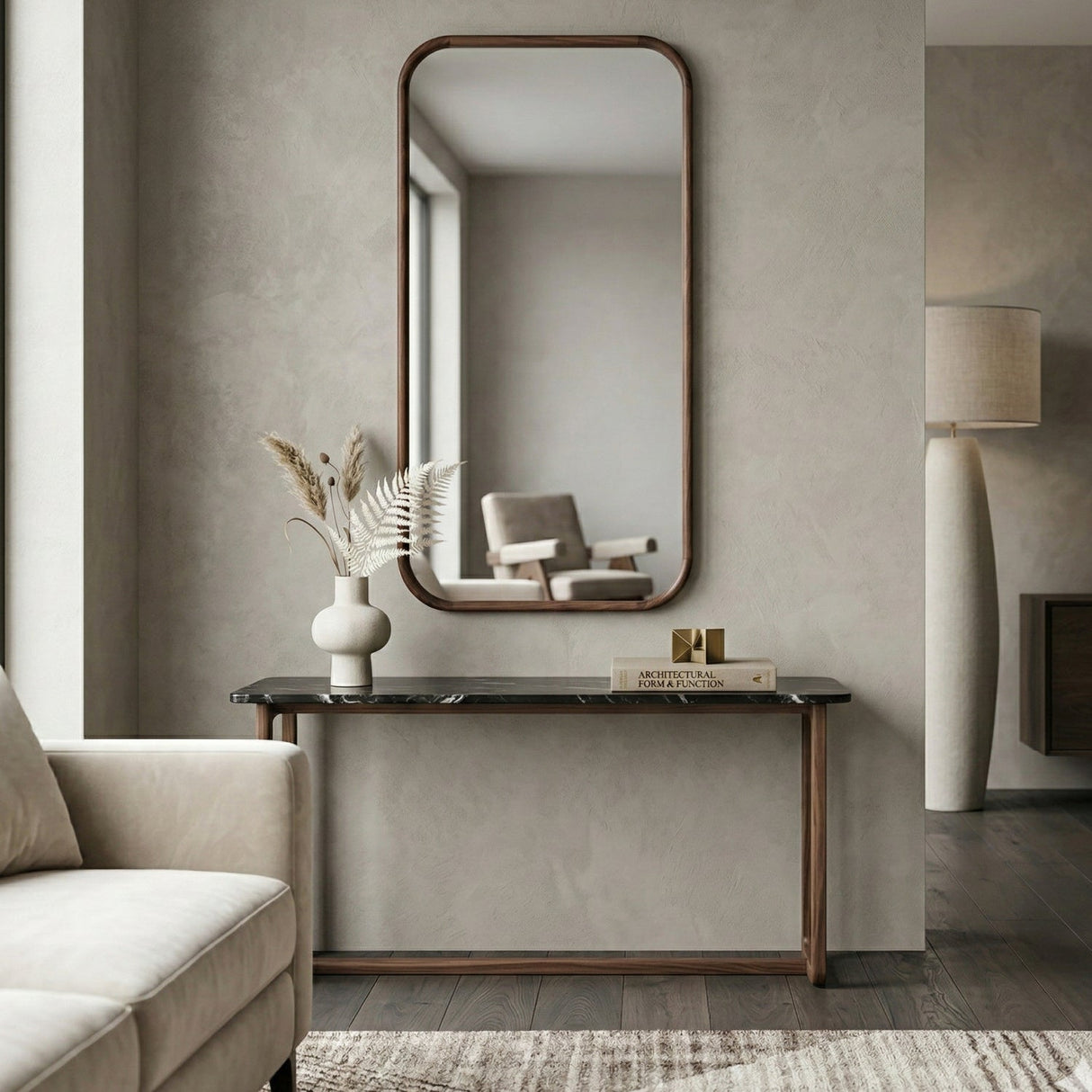 Modern European furniture - Solid Wood Mirror - www.oroa.com