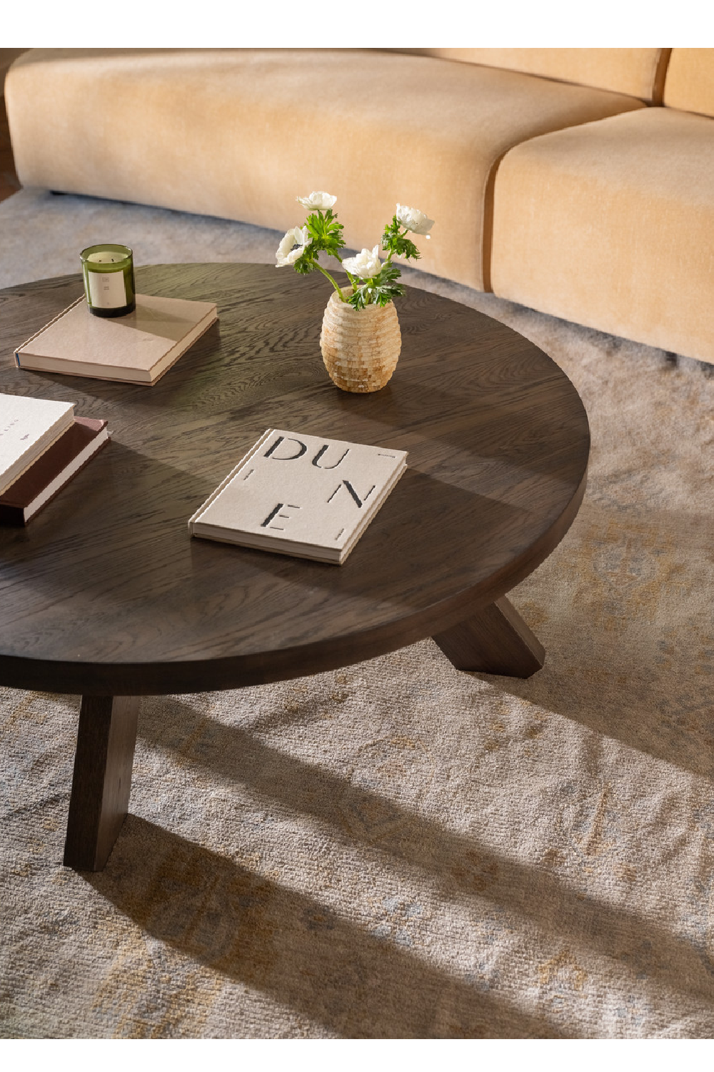 Modern European furniture - Solid Oak Round Coffee Table - www.oroa.com