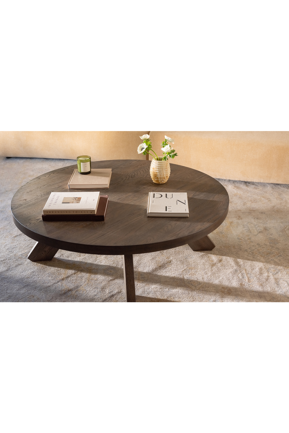 Modern European furniture - Solid Oak Round Coffee Table - www.oroa.com