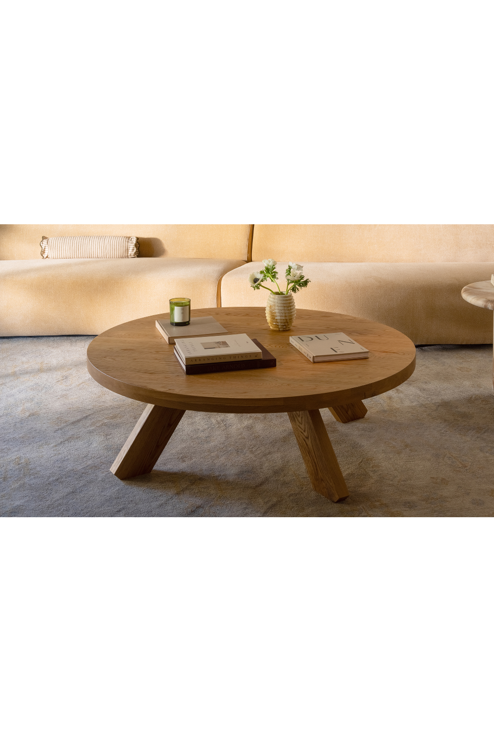Modern European furniture - Solid Oak Round Coffee Table - www.oroa.com
