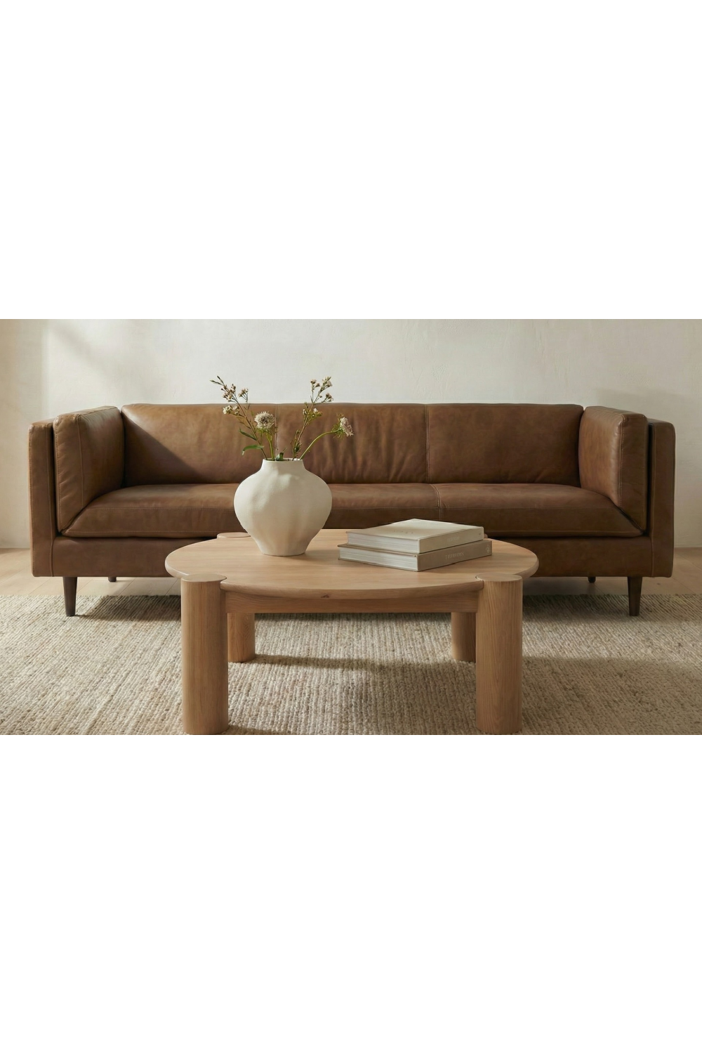 Modern European furniture - 3-Legged Solid Oak Coffee Table - www.oroa.com
