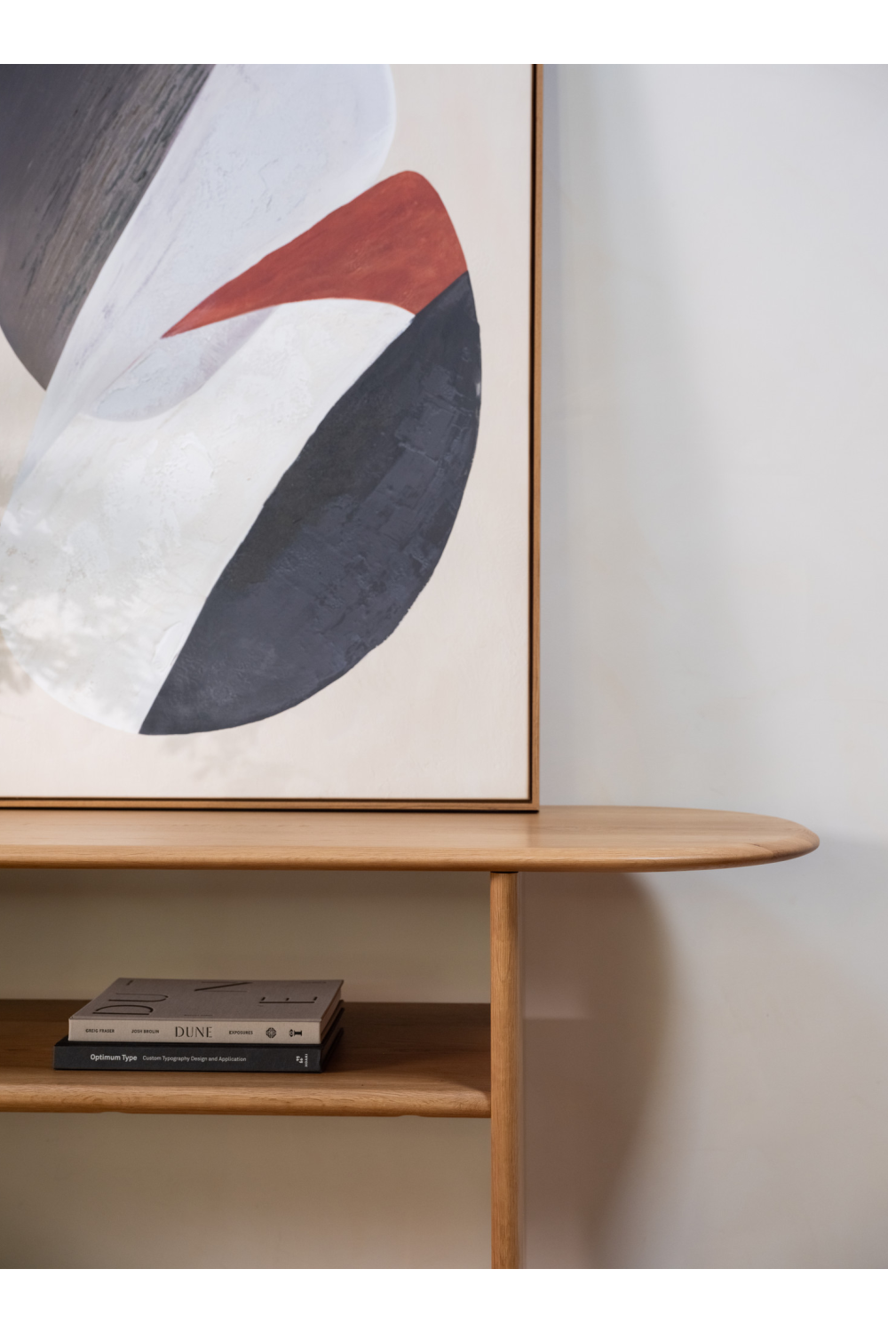 Modern European furniture - Solid Natural Oak Console Table - www.oroa.com
