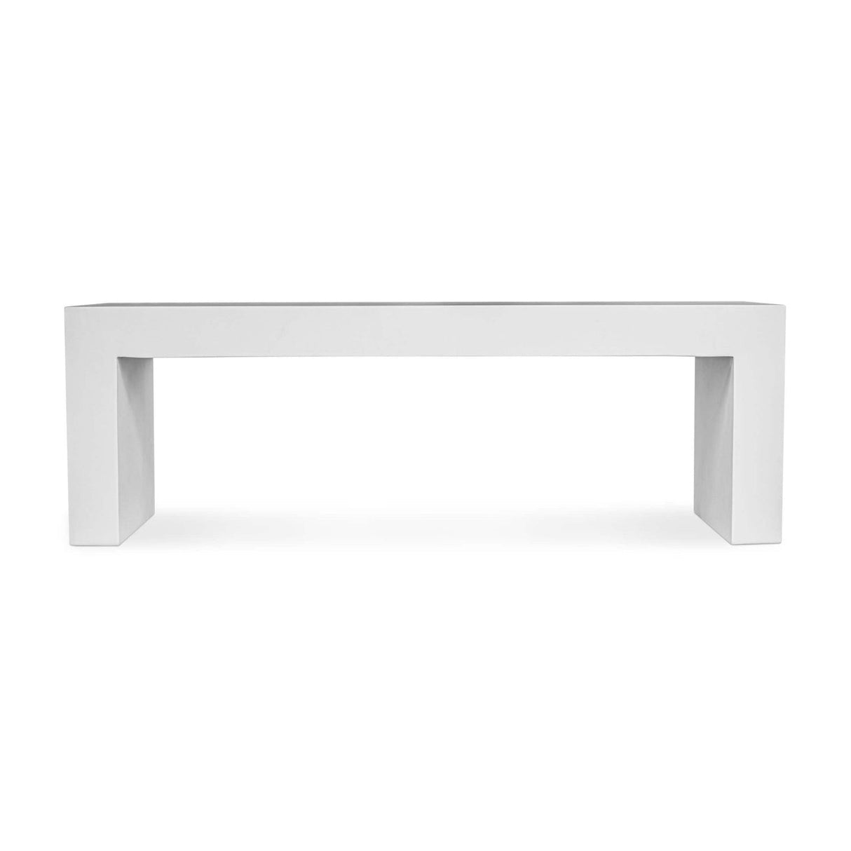 Modern European furniture - White Concrete Outdoor Bench - www.oroa.com