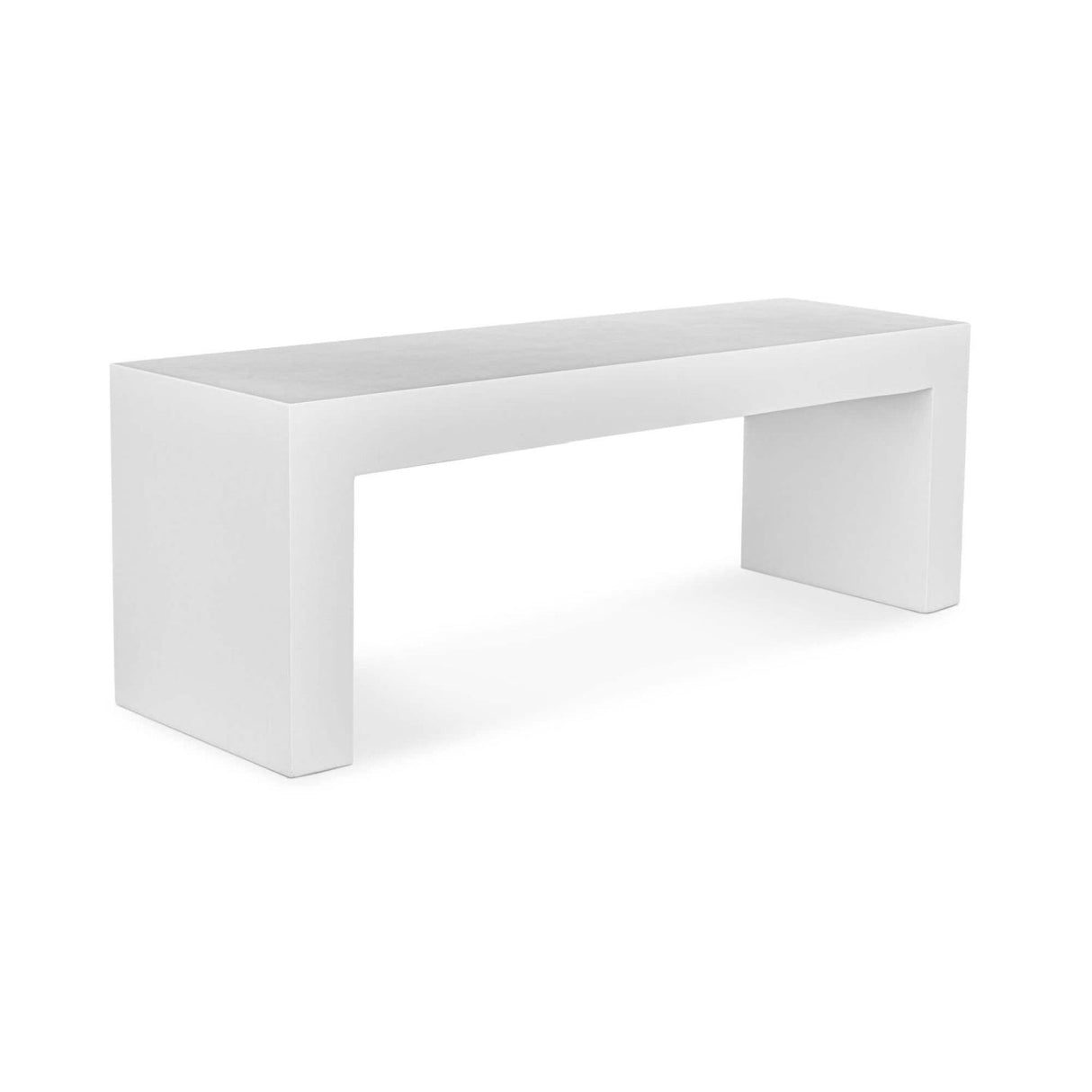 Modern European furniture - White Concrete Outdoor Bench - www.oroa.com