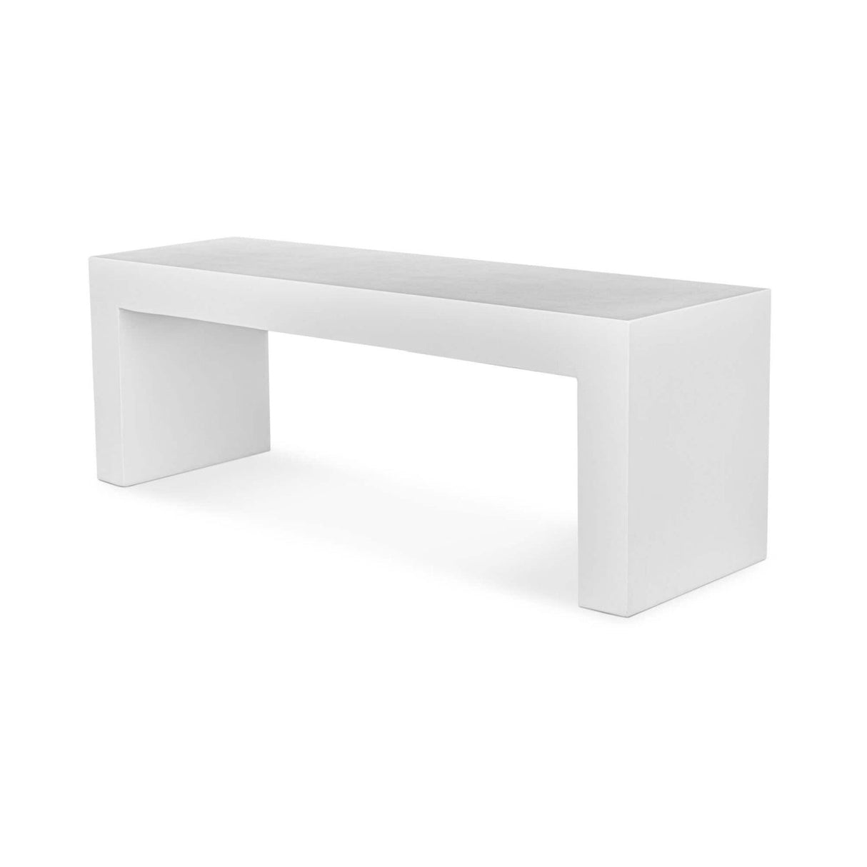 Modern European furniture - White Concrete Outdoor Bench - www.oroa.com
