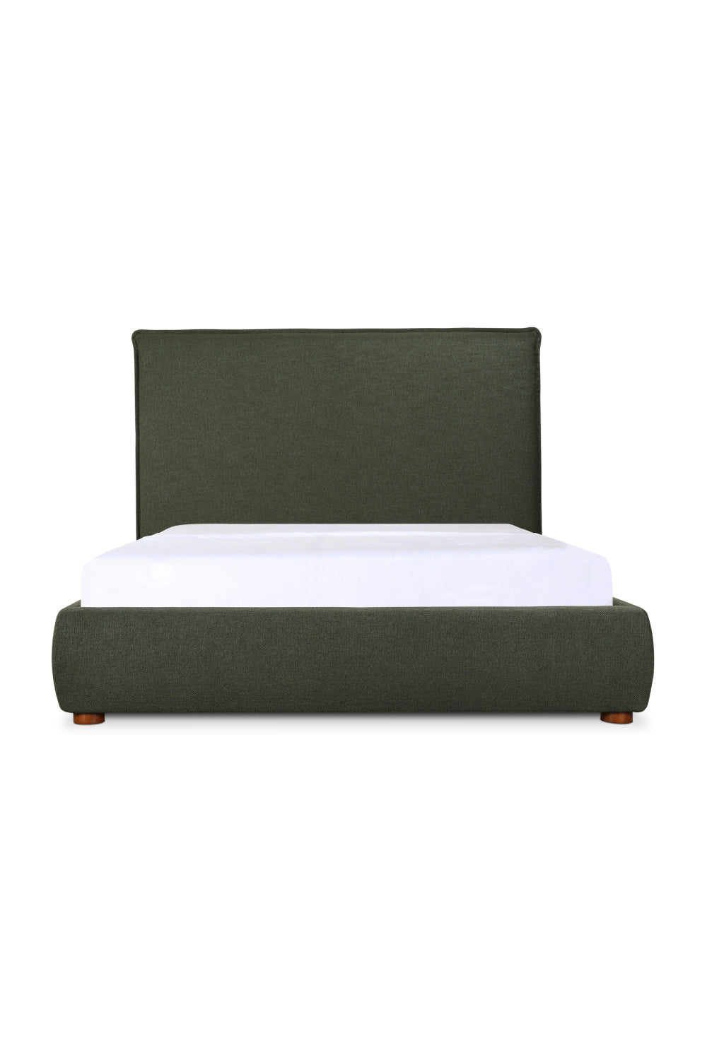 Modern European furniture - Green Tall Headboard King Bed - www.oroa.com