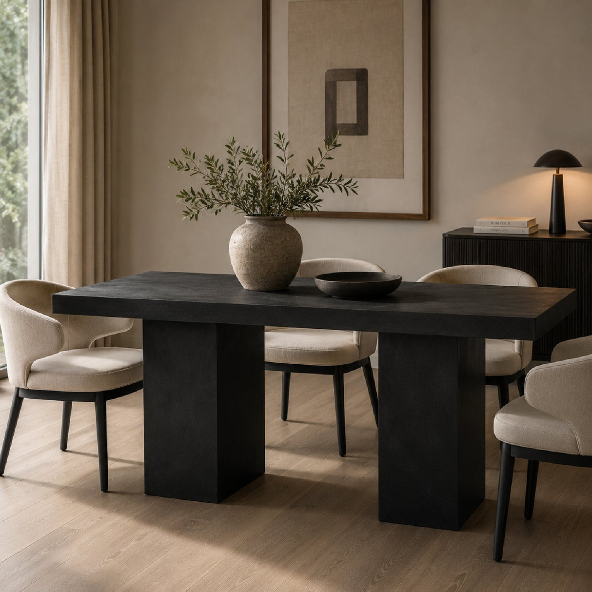 Modern European furniture - Pillar-Legged Indoor/Outdoor Dining Table - www.oroa.com