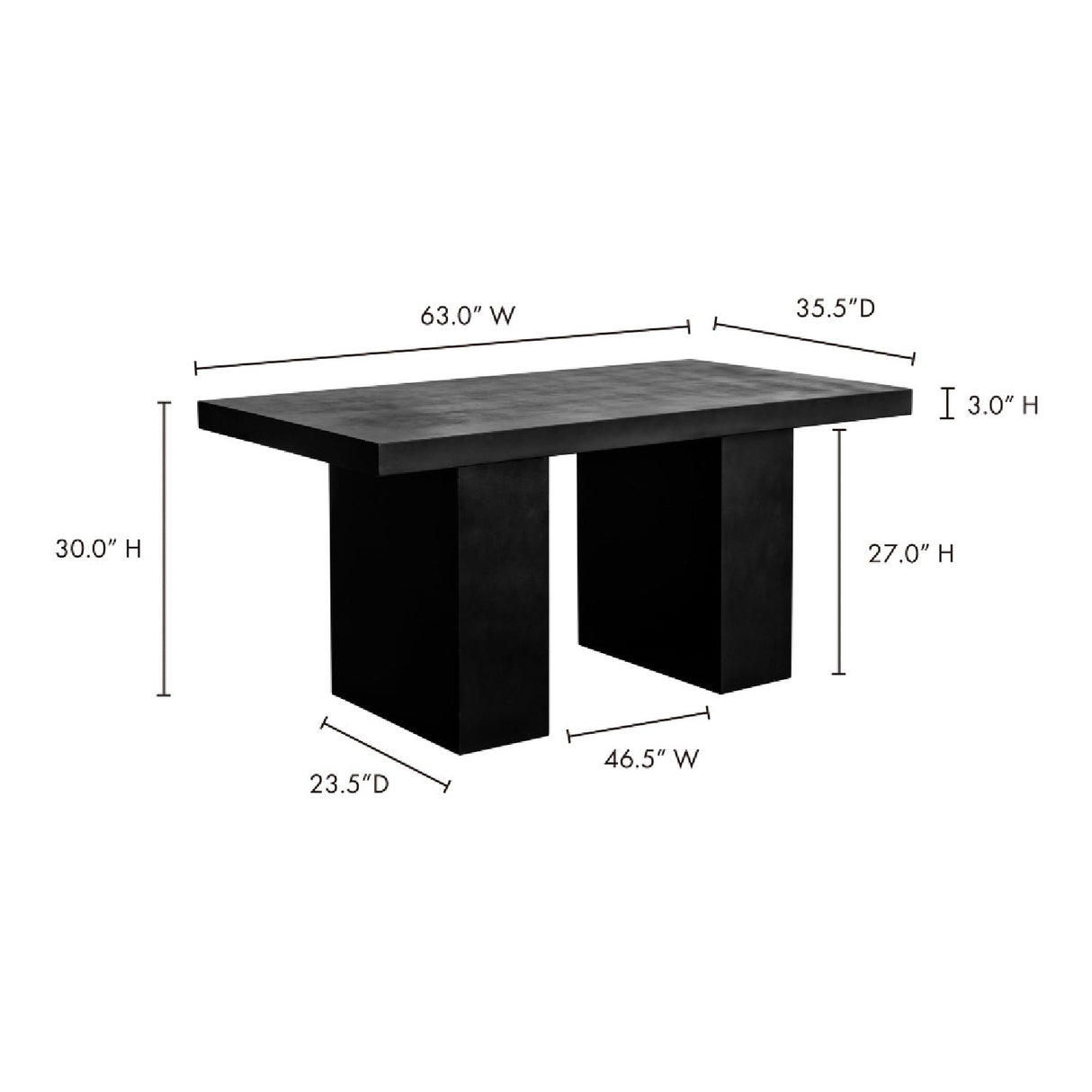 Modern European furniture - Pillar-Legged Indoor/Outdoor Dining Table - www.oroa.com
