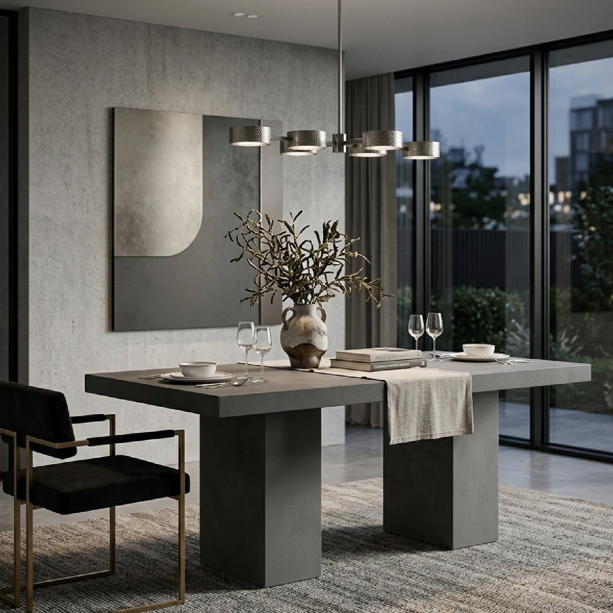 Modern European furniture - Pillar-Legged Indoor/Outdoor Dining Table - www.oroa.com
