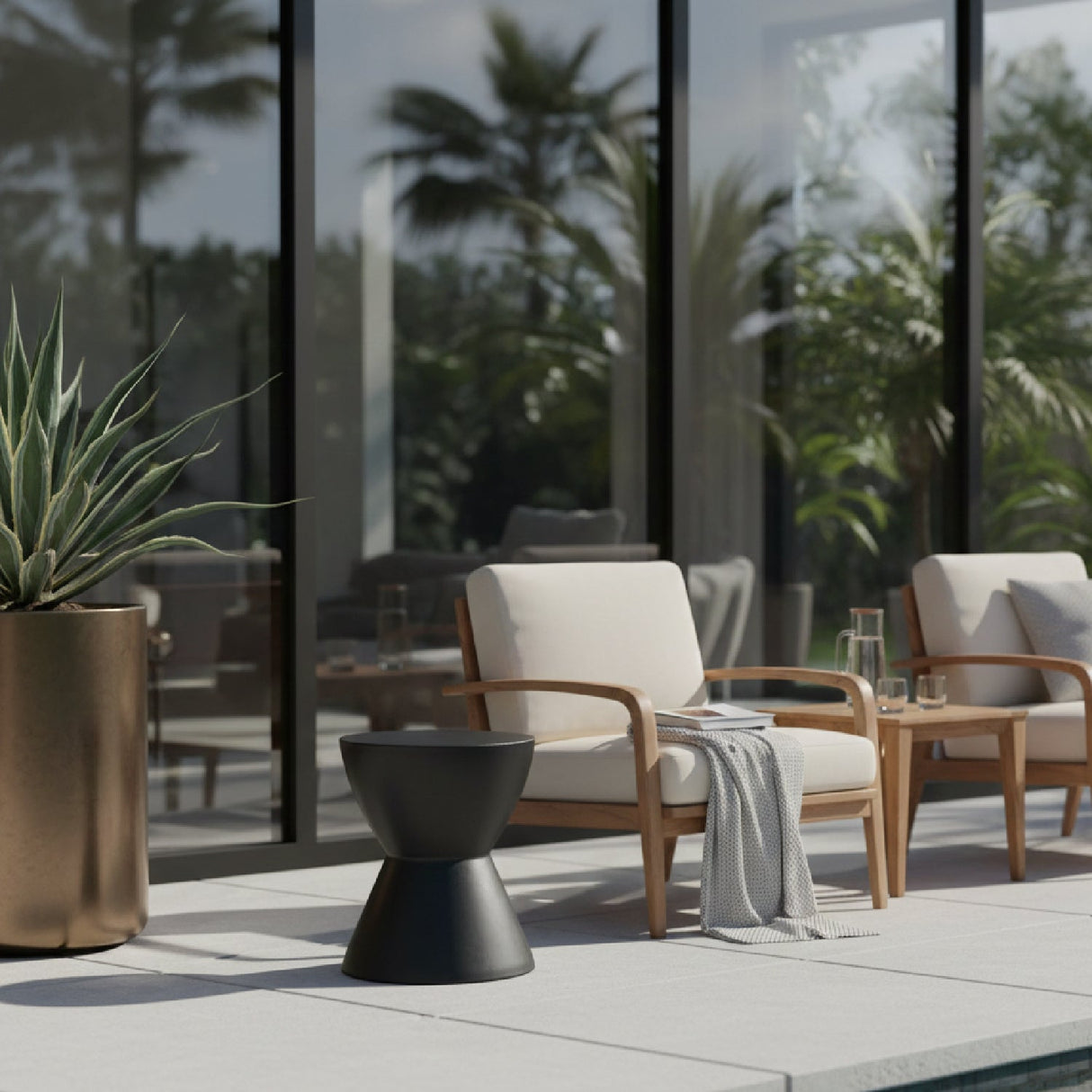 Modern European furniture - Contoured Indoor/Outdoor Stool - www.oroa.com