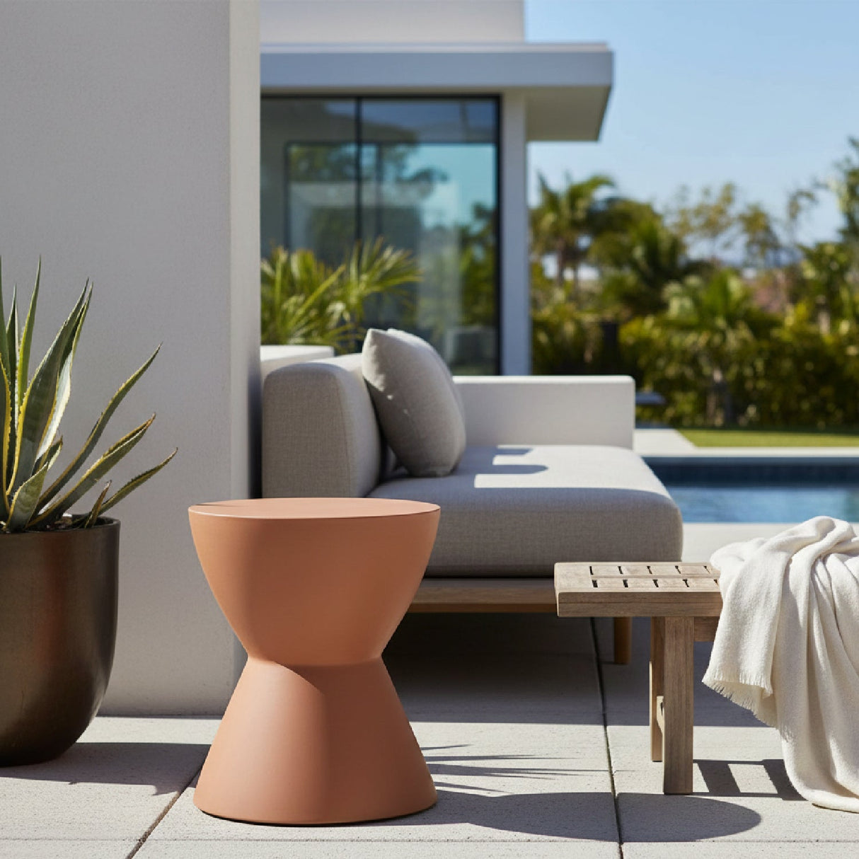 Modern European furniture - Contoured Indoor/Outdoor Stool - www.oroa.com
