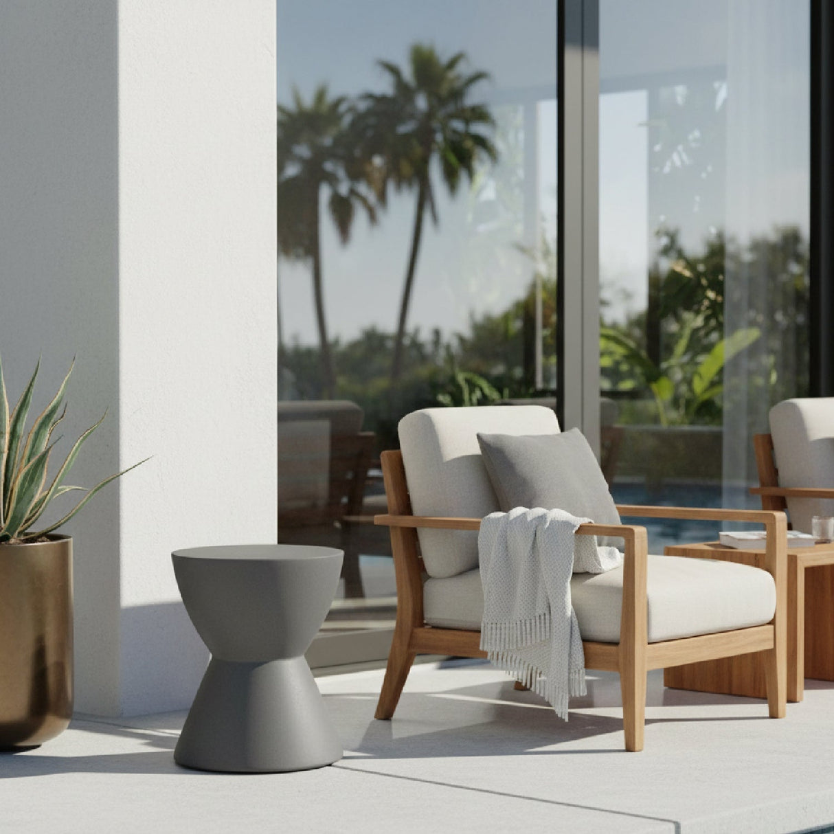Modern European furniture - Contoured Indoor/Outdoor Stool - www.oroa.com