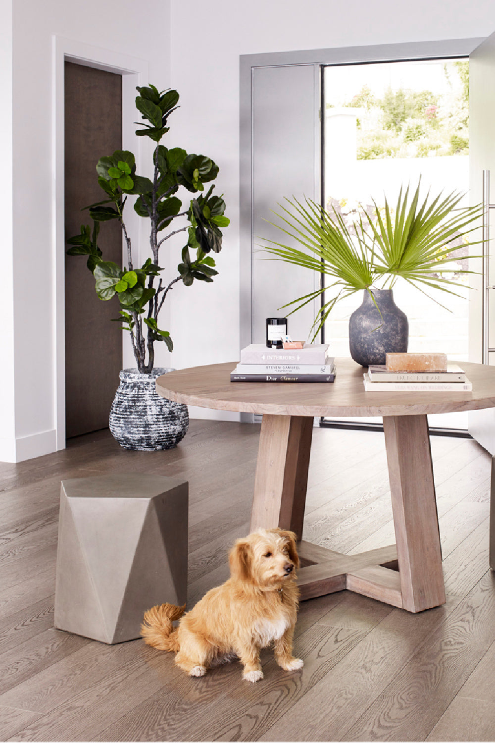 Modern European furniture - Gray Outdoor Concrete Stool - www.oroa.com