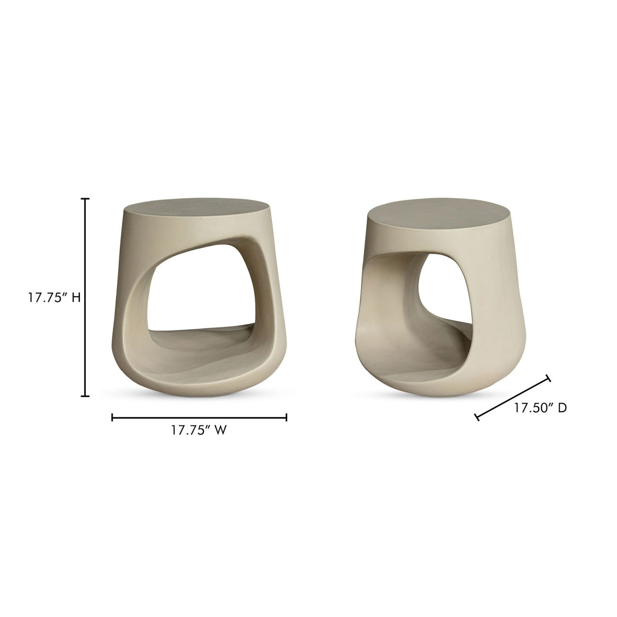 Modern European furniture - Monolithic Concrete Indoor/Outdoor Stool - www.oroa.com