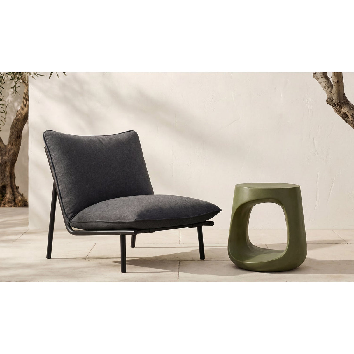 Modern European furniture - Monolithic Concrete Indoor/Outdoor Stool - www.oroa.com