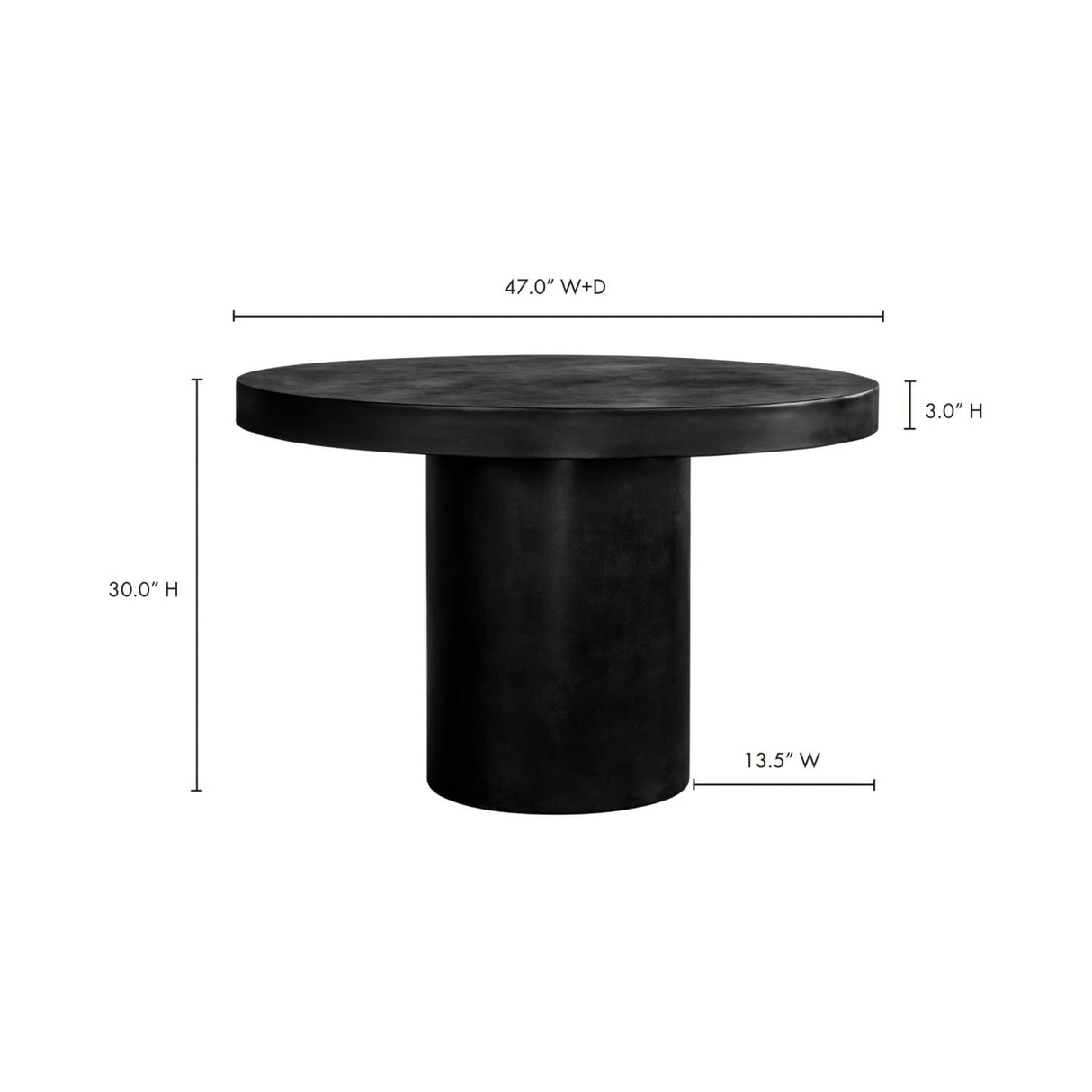 Modern European furniture - Matte Concrete Outdoor Dining Table - www.oroa.com