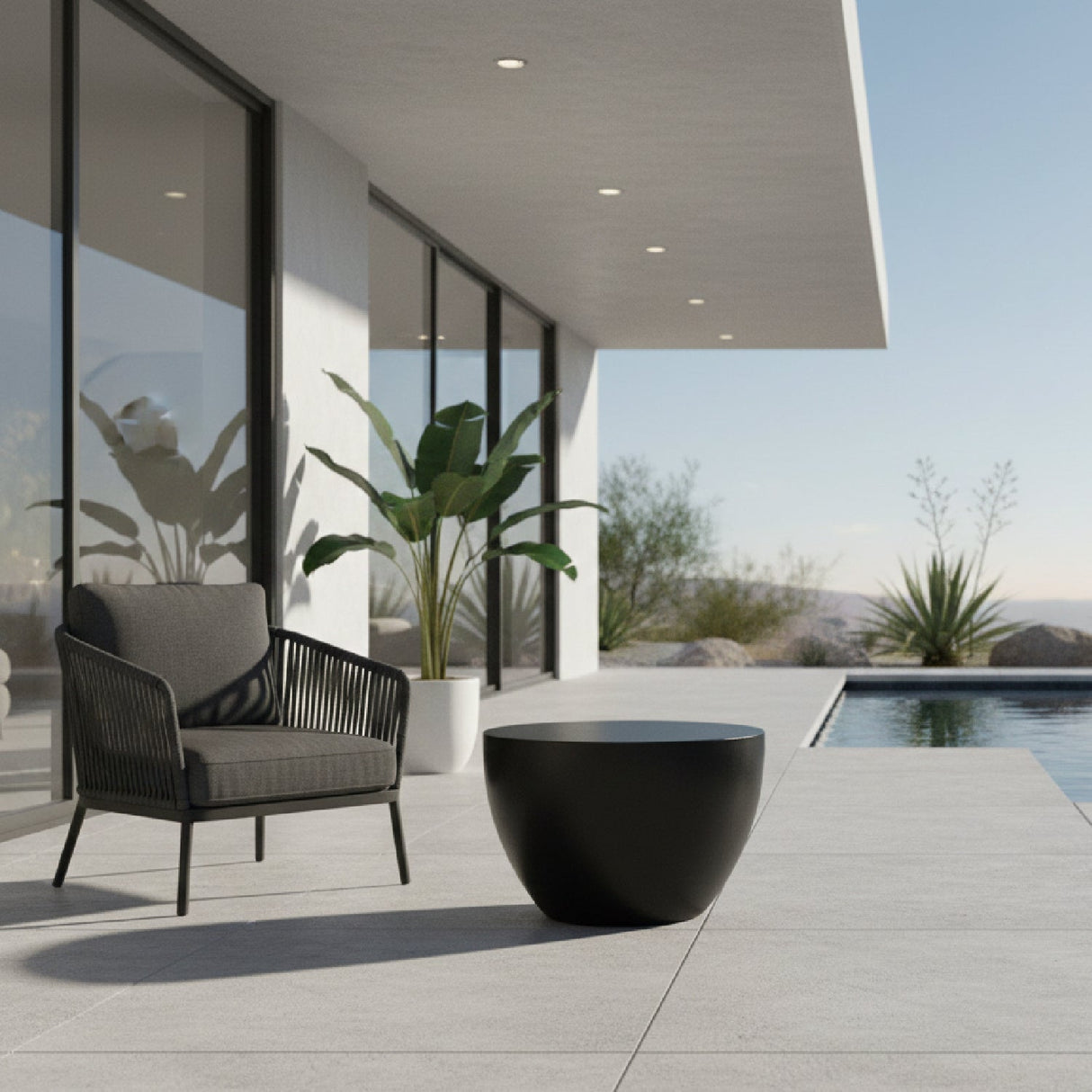 Modern European furniture - Round Indoor/Outdoor Side Table - www.oroa.com